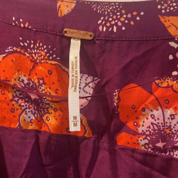 Free People Tuscan Dreams Tunic Blouse Size M - Picture 9 of 10